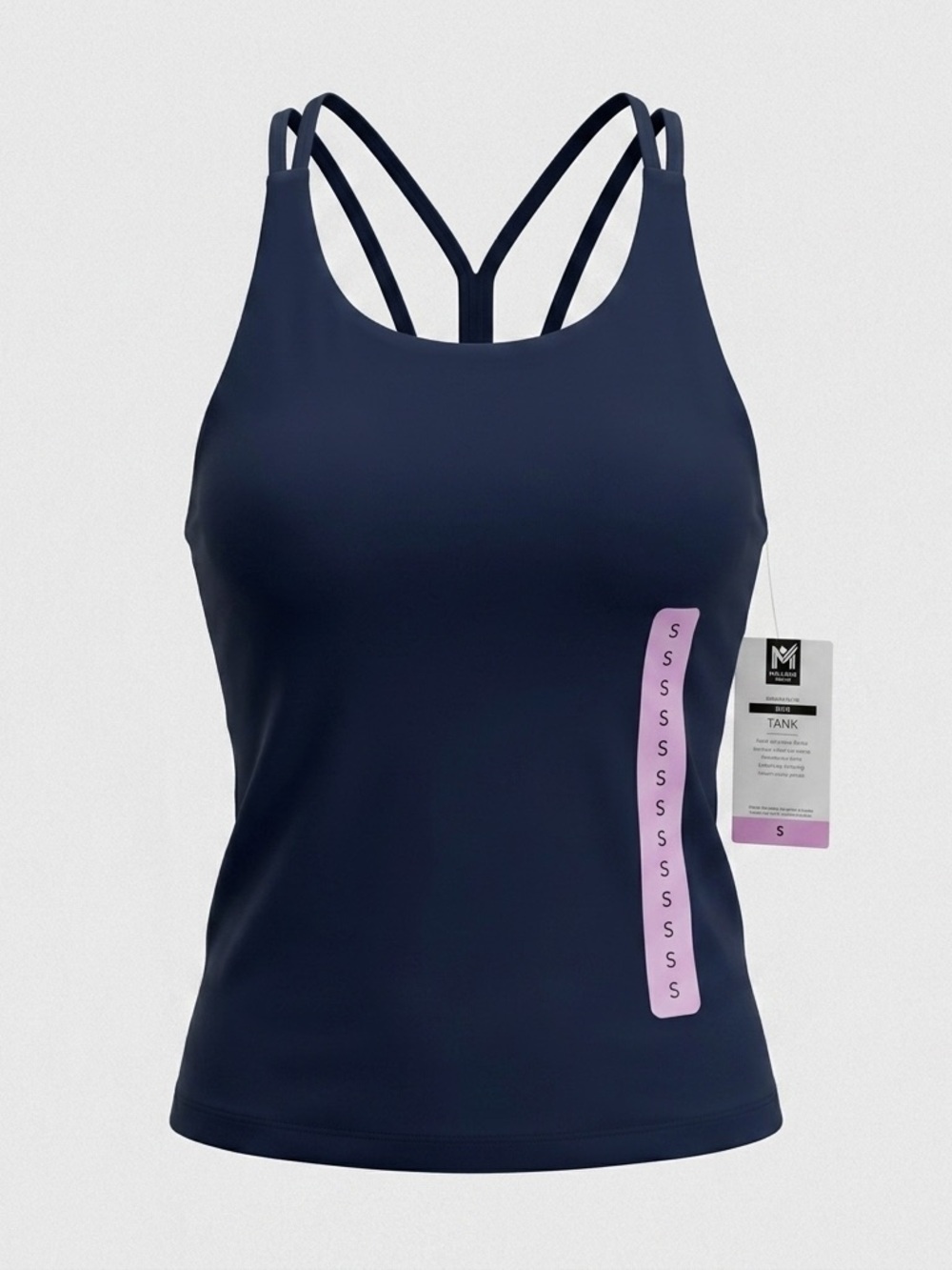 Member’s Mark Zen Tank Top Women’s Small Navy Built In Bra NWT
